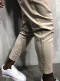 Beige Banding Casual Jogger Pant A56 Streetwear Jogger Pants - Sneakerjeans