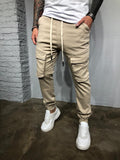 Beige Banding Front Pocket Ultra Skinny Denim BL422 Streetwear Jeans - Sneakerjeans