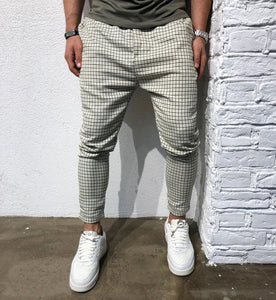 Beige Checkered Baggy Jogger Pant B163 Streetwear Jogger Pants - Sneakerjeans