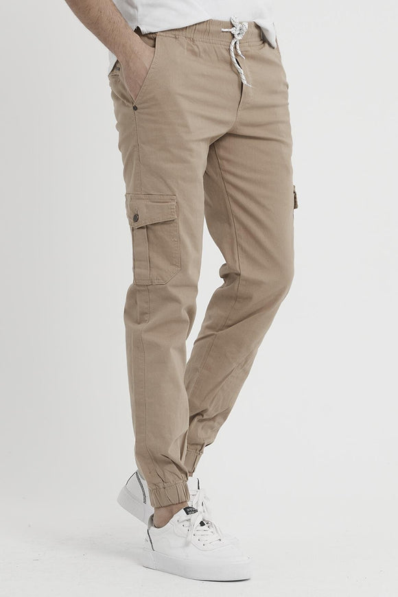 Beige Jogger-Cargohose DZ278