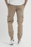 Beige Jogger-Cargohose DZ278