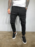 Black Banding Front Pocket Ultra Skinny Denim BL421 Streetwear Jeans - Sneakerjeans