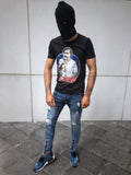 Black Escobar El Patron Printed T-Shirt OT10 Streetwear T-Shirts - Sneakerjeans