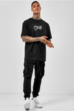 Schwarzes übergroßes T-Shirt PS121