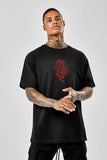 Schwarzes übergroßes T-Shirt PS13