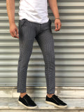 Black Pattern Slim Fit Casual Pant DJ114 Streetwear Pant