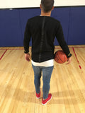 Black Printed Sweater SJ256 Streetwear Sweatershirts - Sneakerjeans