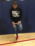 Black Printed Sweater SJ256 Streetwear Sweatershirts - Sneakerjeans