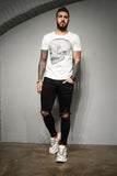 Black Ripped Ultra Skinny Fit Denim BL197 Streetwear Jeans - Sneakerjeans