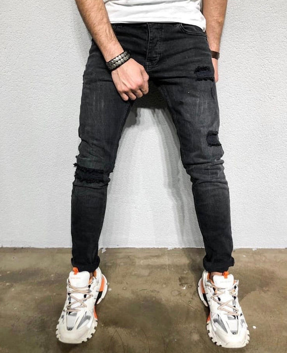 Black Ripped Ultra Skinny Jeans BL278 Streetwear Mens Jeans - Sneakerjeans