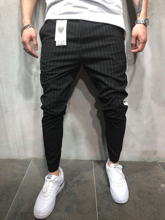 Black Side Striped Casual Jogger Pant A109 Streetwear Jogger Pants - Sneakerjeans