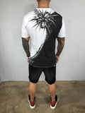 Black & White Printed Mens T-Shirt BL523 Streetwear Mens T-Shirts - Sneakerjeans