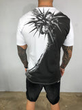 Black & White Printed Mens T-Shirt BL523 Streetwear Mens T-Shirts - Sneakerjeans