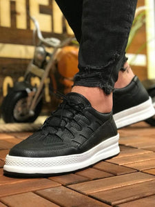 Black White Sole Sneaker CH040 Streetwear Sneaker - Sneakerjeans