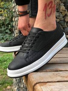 Black White Sole Sneaker CH043 Streetwear Sneaker - Sneakerjeans