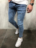 Blue Ripped Ultra Skinny Fit Denim AY311 Streetwear Jeans - Sneakerjeans