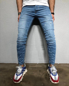 Blue Ripped Ultra Skinny Jeans BL275 Streetwear Mens Jeans - Sneakerjeans