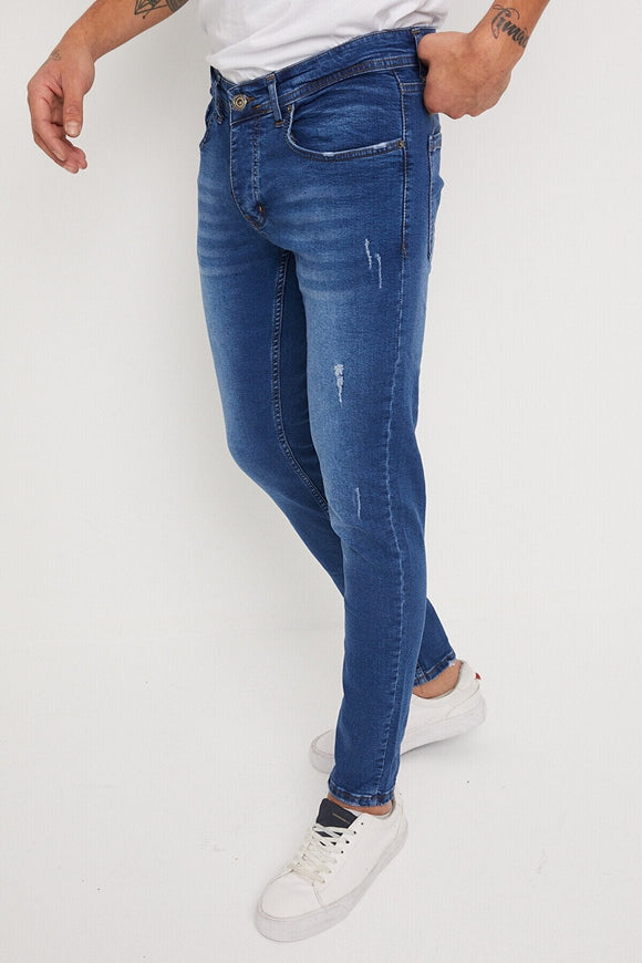 Blaue Röhrenjeans NT8111