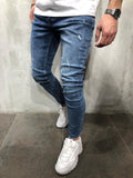 Blue Washed Ultra Skinny Fit Denim AY324 Streetwear Jeans - Sneakerjeans