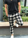 Checker Brown Side Line Zipper Jogger Pants SNJ114 Streetwear Jogger Pants - Sneakerjeans