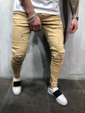 Cream Ripped Ultra Skinny Denim AY411 Streetwear Jeans - Sneakerjeans