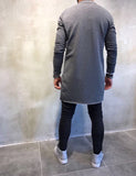 Gray Asymetric Zipper Oversize Jacket SJ203 Streetwear Jacket - Sneakerjeans