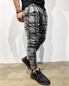 Gray Checkered Jogger Pant B142 Streetwear Jogger Pants - Sneakerjeans