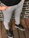 Gray Pattern Slim Fit Casual Mens Pant DJ177 Mens Pant - Sneakerjeans