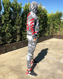 Gray Printed Camouflage Tracksuit Gymwear Set B257 Streetwear Tracksuit Jogger Set - Sneakerjeans
