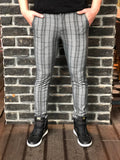 Gray Striped Checkered Slim Fit Casual Mens Pant DJ178 Mens Pant - Sneakerjeans