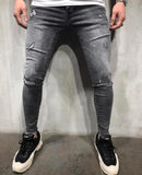 Gray Washed Ripped Skinny Jeans AY607 Streetwear Jeans - Sneakerjeans