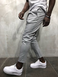 Light Gray Banding Casual Jogger Pant A56 Streetwear Jogger Pants - Sneakerjeans