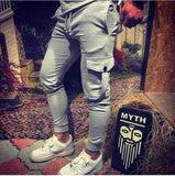 Light Gray Cargo Pocket Jogger Pant HB4 Streetwear Jogger Pants - Sneakerjeans