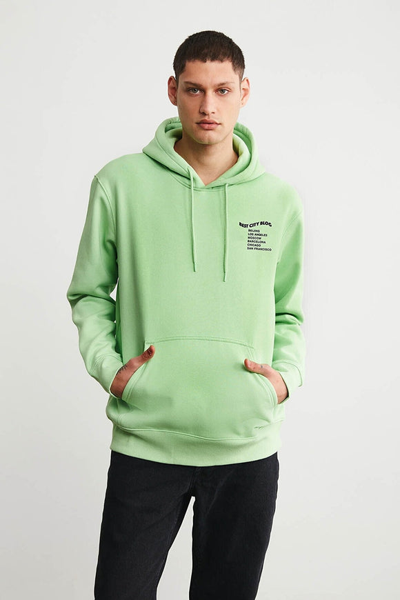 Mintgrüner Kapuzenpullover GL020