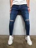 Navy Ripped Denim BL262 Streetwear Jeans - Sneakerjeans