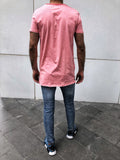 Pink Zipper Oversize T-Shirt OT18 Streetwear T-Shirts - Sneakerjeans