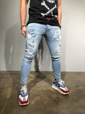 Printed Distressed Ultra Skinny Fit Denim BL164 Streetwear Jeans - Sneakerjeans