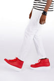 Red Mid Top Sneaker CH258