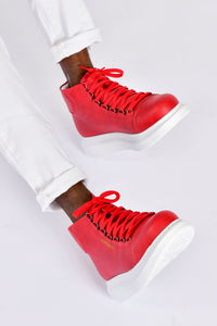 Roter Mid-Top-Sneaker CH258