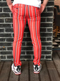 Red Striped Slim Fit Casual Mens Pant DJ184 Mens Pant - Sneakerjeans
