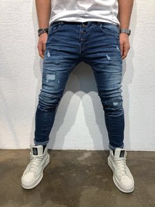 Shredded Slim Fit Denim B46 Streetwear Denim Jeans - Sneakerjeans
