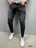 Sneakerjeans Black Patched Skinny Jeans AY904