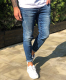 Sneakerjeans - Blue Ripped Skinny Jeans B210 - Sneakerjeans