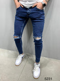 Sneakerjeans Blue Skinny Ripped Jeans AY871