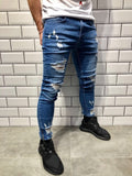 Sneakerjeans - Blue Skinny Ripped Jeans B82 - Sneakerjeans
