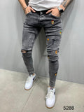 Sneakerjeans Gray Patched Skinny Jeans AY905