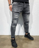 Sneakerjeans - Gray Ripped Skinny Jeans B149 - Sneakerjeans