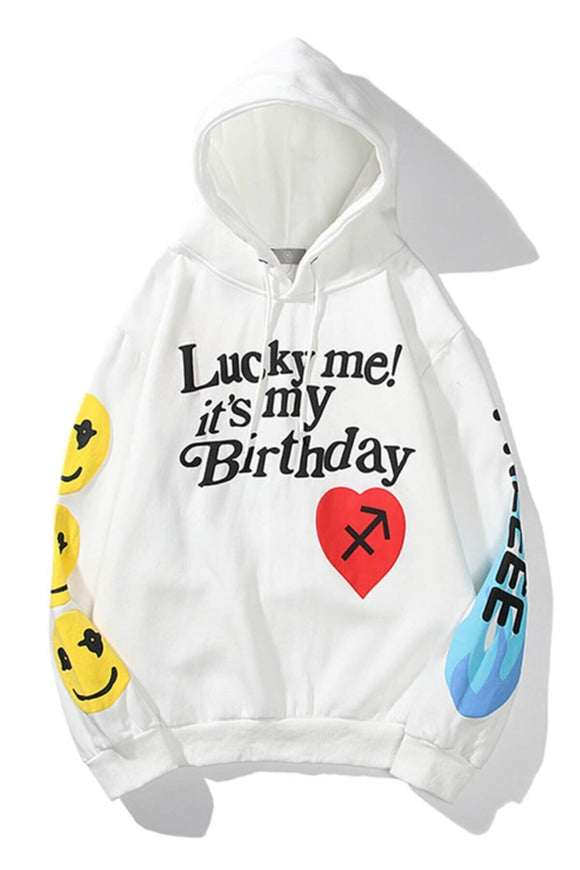Weißer Oversize-Hoodie TR324