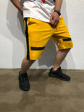 Yellow Black Striped Sweat Short B184 Streetwear Sweat Shorts - Sneakerjeans