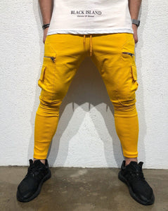 Yellow Cargo Pocket Jogger Pant SJ268 Streetwear Jogger Pants - Sneakerjeans